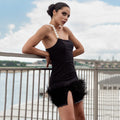 Pearl One Shoulder Feather Dress